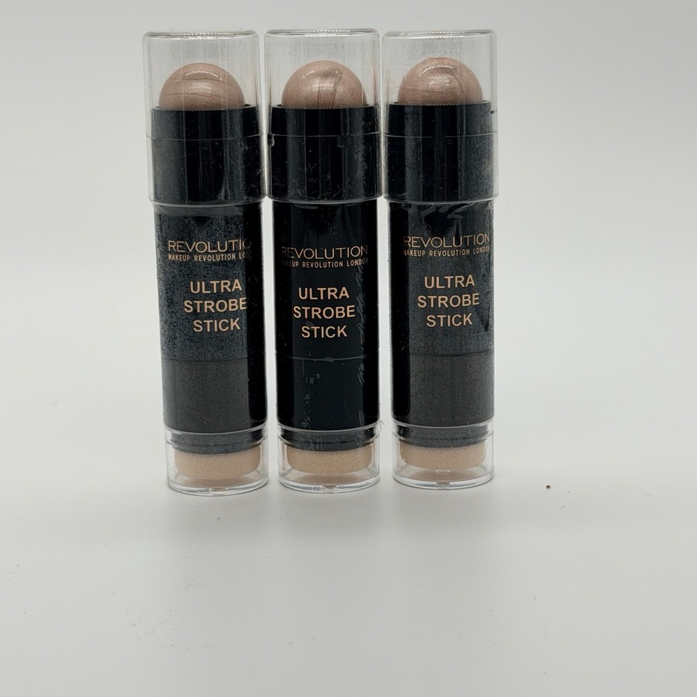 Revolution Ultra Strobe Stick Peach Lightening 0.19 OZ Pack of 3 New